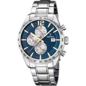 Ανδρικό Ρολόι Festina F16759/7 Με Μπρασελέ Από Ατσάλι Σε Ασημί Χρώμα